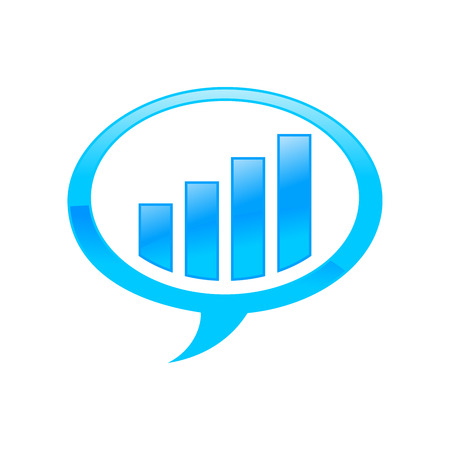 Financial Investment Forum Bubble Talk Blue Vector Symbol Graphic Logo Design Templateのイラスト素材