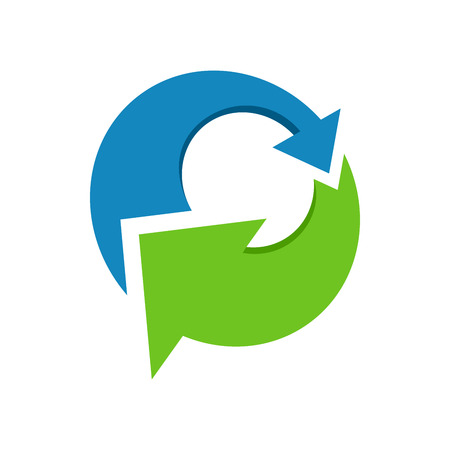 Healthy Eco Friendly Recycling Vector Symbol Graphic Logo Design Templateのイラスト素材