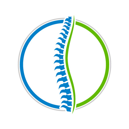 Healthy Spine Circle Vector Symbol Graphic Logo Design Templateのイラスト素材