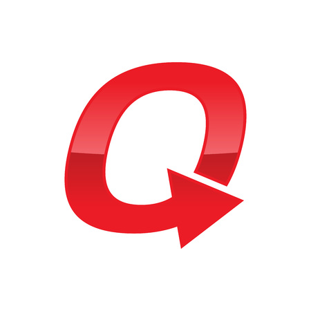Turnaround Initial Q Monogram Lettermark Vector Symbol Graphic Logo Design Templateのイラスト素材