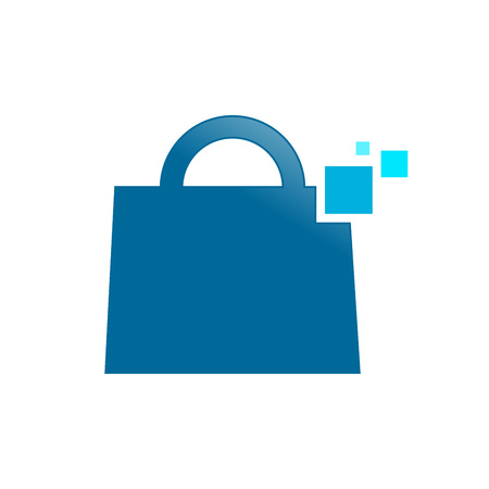 Digital Shopping Bag Vector Symbol Graphic Logo Design Templateのイラスト素材
