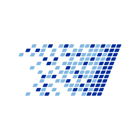 Digital Data Platform Fragments Vector Symbol Graphic Logo Design Templateのイラスト素材