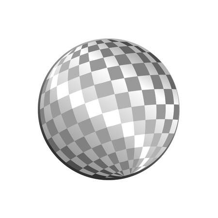 Silver Light Disco Ball Vector Symbol Graphic Logo Design Templateのイラスト素材