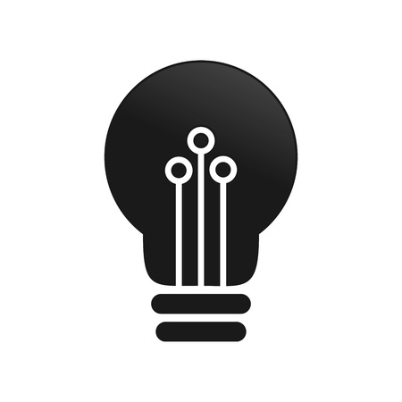 Light Bulb Electronic Ideas Vector Symbol Graphic Logo Design Templateのイラスト素材