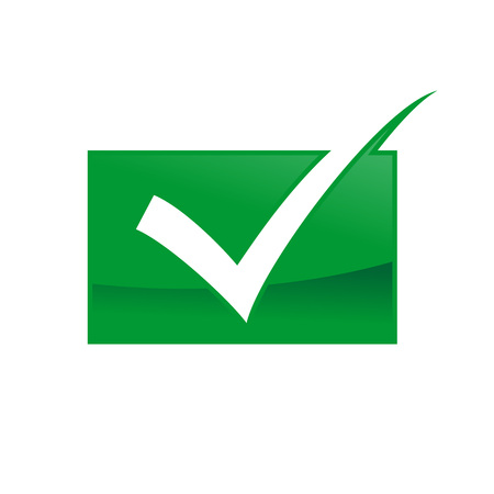 Quality Green Checked Box Approved Vector Symbol Graphic Logo Design Templateのイラスト素材