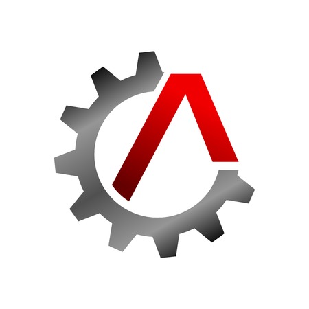 Civil Engineering Initial A Lettermark Vector Symbol Graphic Logo Design Templateのイラスト素材