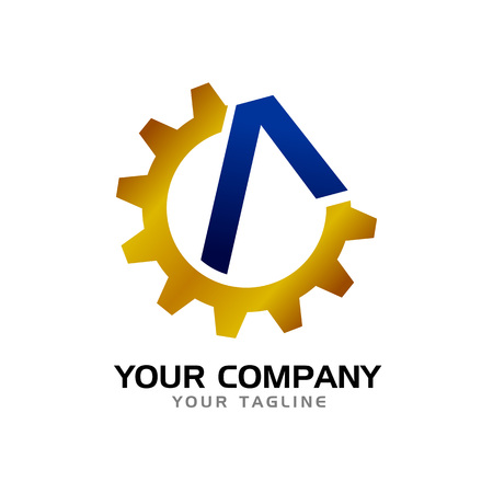 Initial A Civil Company Vector Symbol Graphic Logo Design Templateのイラスト素材