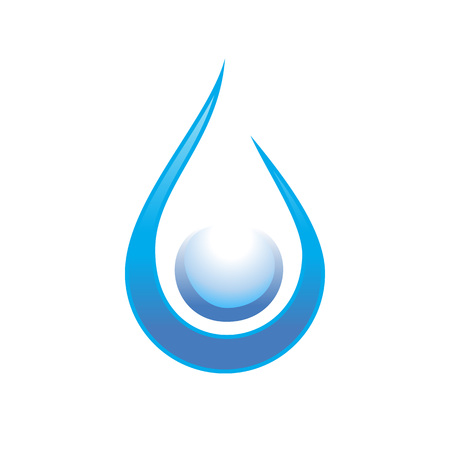 Clean Water Drop Swoosh Vector Symbol Graphic Logo Design Templateのイラスト素材
