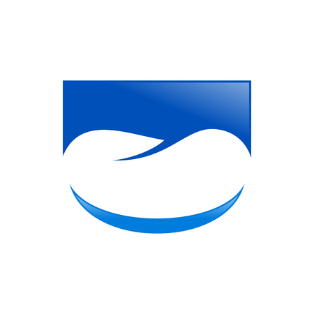 Professional Dental Care Smile Blue Vector Symbol Graphic Logo Design Templateのイラスト素材