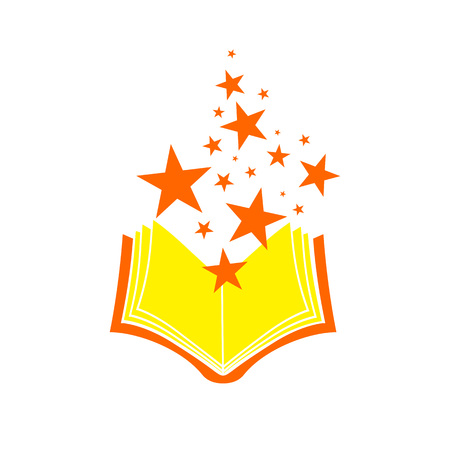 Magical Wizard Book Vector Symbol Graphic Logo Design Templateのイラスト素材