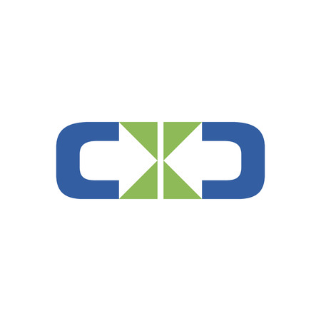 Distribute Two Direction Vector Symbol Graphic Logo Design Templateのイラスト素材