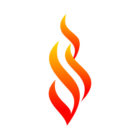 Abstract Flaming Fire Curves Vector Symbol Graphic Logo Design Templateのイラスト素材