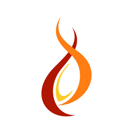 Abstract Fire Flaming Mage Vector Symbol Graphic Logo Design Templateのイラスト素材