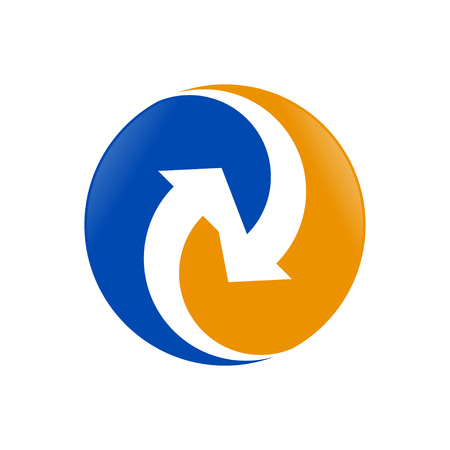 Exchange Flow Connection Circle Vector Symbol Graphic Logo Design Templateのイラスト素材