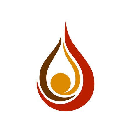 Oil Drop Flames Vector Symbol Graphic Logo Design Templateのイラスト素材