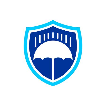 Rain Protection Illustration Shield Vector Symbol Graphic Logo Design Templateのイラスト素材