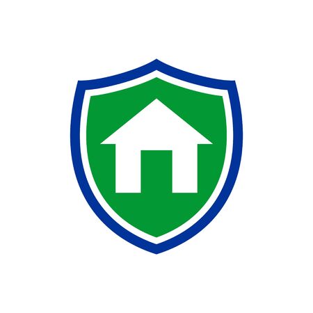 Simple Homeguard Shield Insurance Vector Symbol Graphic Logo Design Templateのイラスト素材
