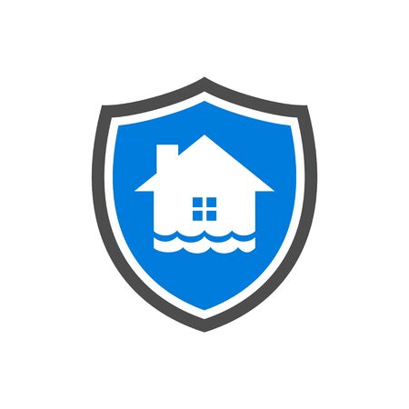 Homeguard Flood Protection Vector Symbol Graphic Logo Design Templateのイラスト素材