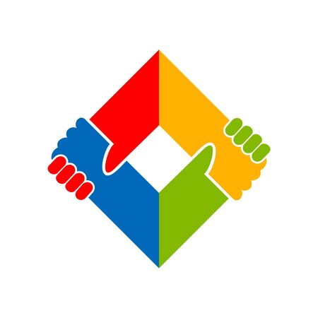 Holding Hand Unity Social Campaign Vector Symbol Graphic Logo Design Templateのイラスト素材