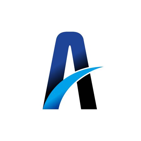 Highway Lane Letter A Swoosh Vector Symbol Graphic Logo Design Templateのイラスト素材