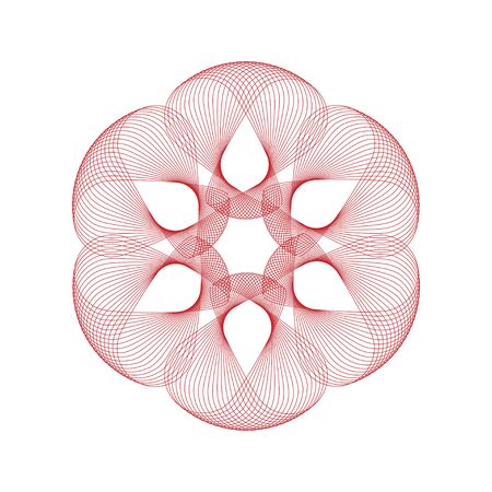 Abstract Geometric Flower Fractal Symbol Designのイラスト素材