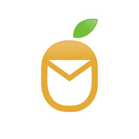 Fresh Fruit Mail Unique Icon Symbol Designのイラスト素材