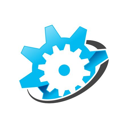 Gear Satellite Global Engineering Symbol Designのイラスト素材