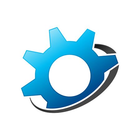 Simple Gear Satellite Engineering Symbol Designのイラスト素材