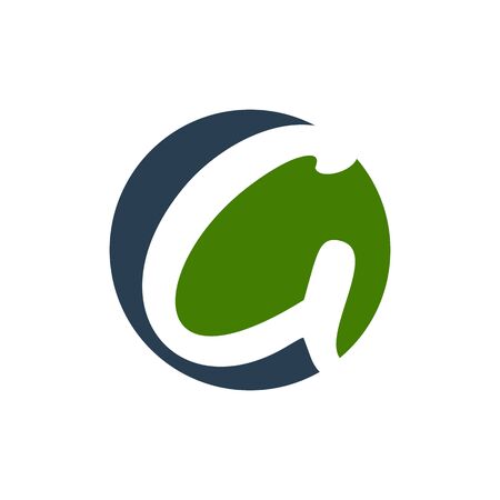 Initial G Lettermark Circular Shape Symbol Designのイラスト素材