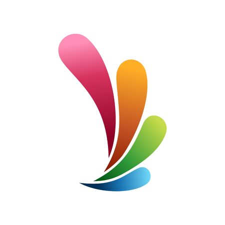 Abstract Water Splash Color Symbol Designのイラスト素材