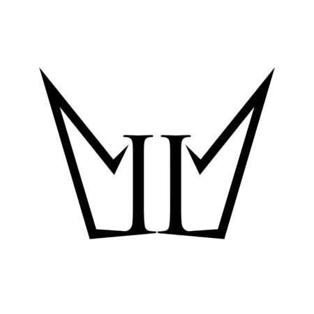 II Number Crown Shape Form Symbol Designのイラスト素材