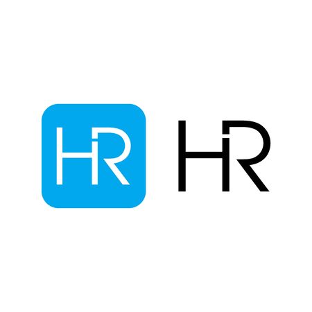 HR initials Letter Logo Design Templateのイラスト素材