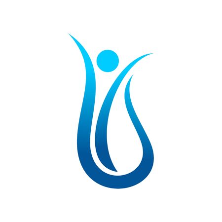 Hydro Healthy Drop Abstract Figure Symbol Designのイラスト素材