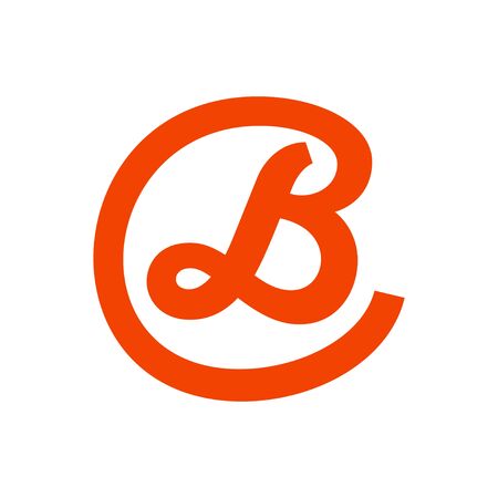 Script Initial B Lettermark in Circle Icon Designのイラスト素材