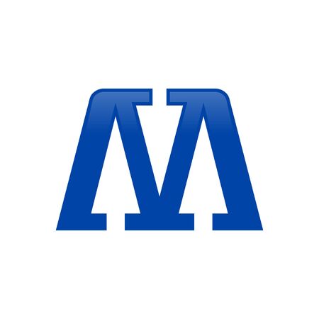 Initial M Lettermark Abstract Arrow Icon Designのイラスト素材
