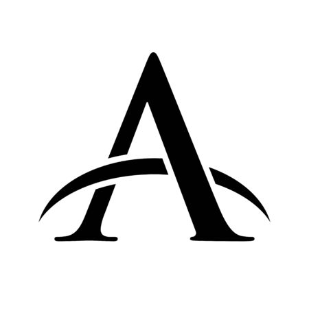 Initial A Lettermark Skyline Horizon Icon Designのイラスト素材