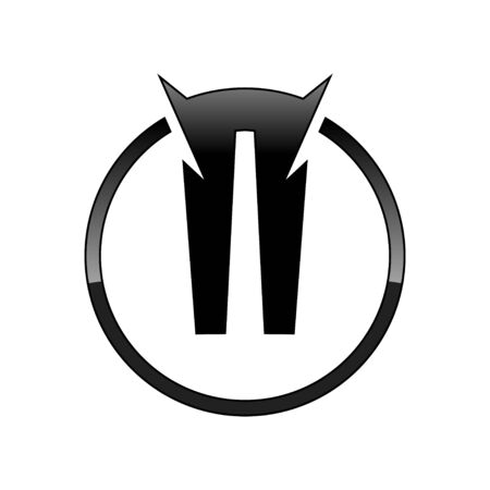Black Stand Evil Circular Vector Symbol Graphic Logo Icon Design Templateのイラスト素材