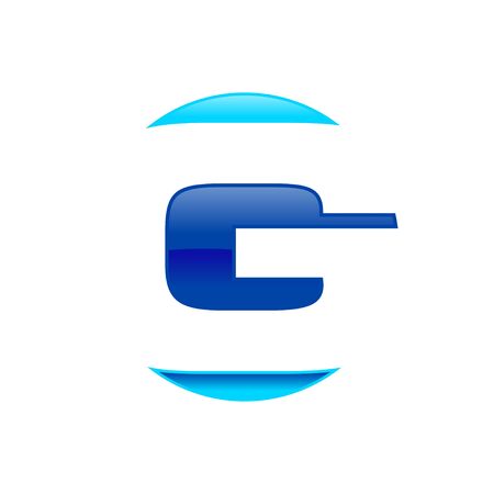 Initial G Lettermark Techno Blue Vector Symbol Graphic Logo Icon Design Templateのイラスト素材