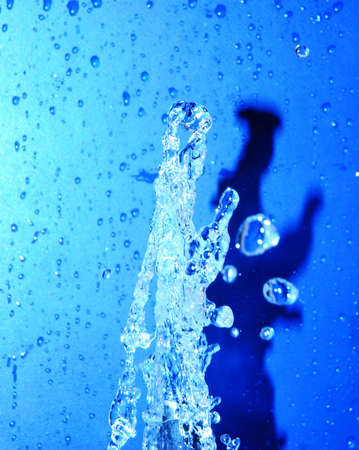 macro water drops with splash