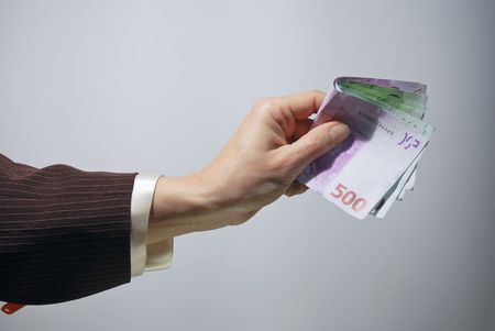 Money in hand - euro cash payment