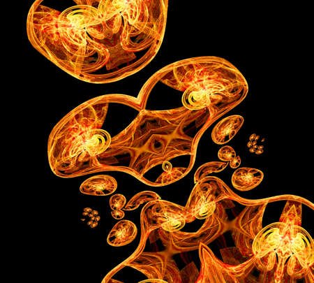 abstract image of bacteria or cells under a microscope