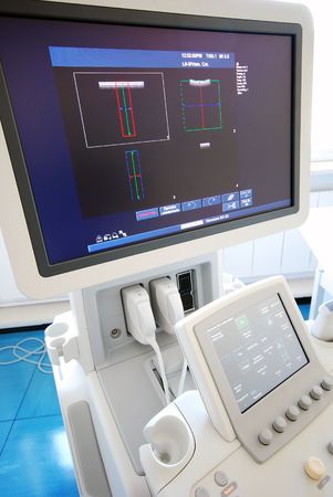 echography, Ultrasonic scanning unit in the hospitalの写真素材