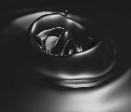 Abstract wavy metallic backgroundの写真素材