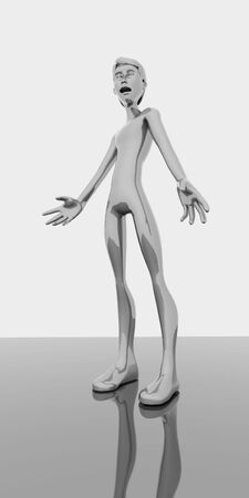 silver man who is singingの写真素材