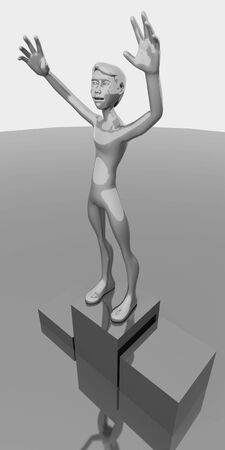 metal men in Victory Podiumの写真素材