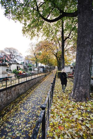 views of old cemetery in Paris, Franceの写真素材