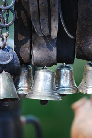 antique bells in provence franceの写真素材