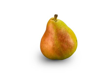 Organic Packham Pear isolated on whiteの写真素材