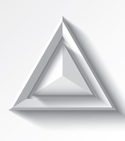 Realistic white geometrical background with triangleのイラスト素材