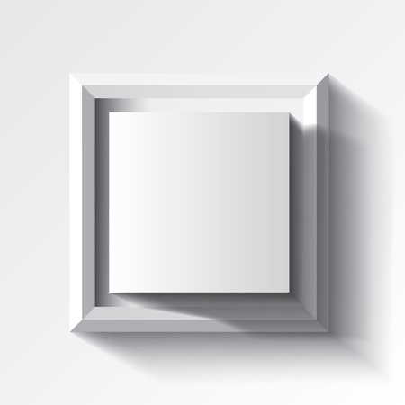 Abstract white geometrical background with cubeのイラスト素材